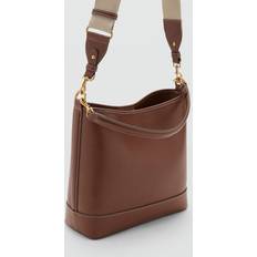 Mango Large Bucket Bag Leather Woman - U