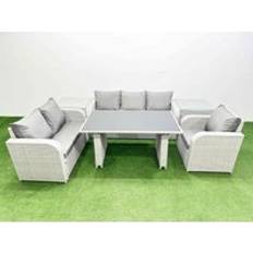 Steel Outdoor Lounge Sets Fimous Rattan Table Reclining Chair Sofa Outdoor Lounge Set
