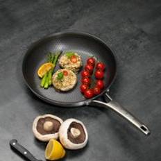Non stick frying pan Hairy Bikers HexGuard Non-Stick Frying Pan 28cm Metallic Silver