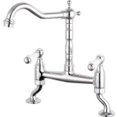 Utica CH Polished Dual Lever Bridge Mixer