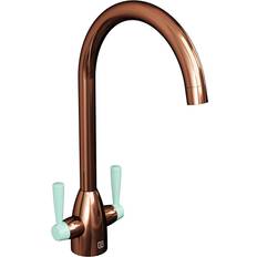 Taps Belfry Kitchen Astoria Twin Lever Monobloc Tap Copper