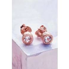 Topaz Jewellery Womens White Topaz Sterling Silver November Birthstone Earrings - Metallic
