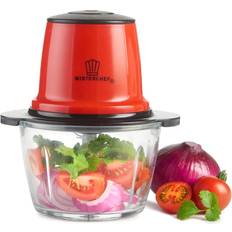 Glass Mini Choppers MisterChef Mini Food Chopper Red