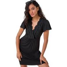 Dusk Lace A-Line Dress - Black