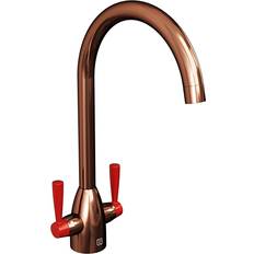 Taps Belfry Kitchen Astoria Twin Lever Monobloc Tap Copper