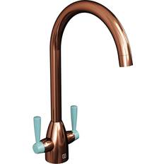 Taps Belfry Kitchen Astoria Twin Lever Monobloc Tap Copper