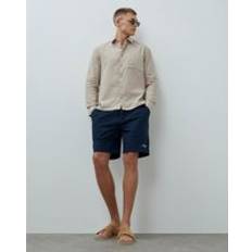 Men Shorts River Island Navy Regular Fit Textured Drawstring Shorts