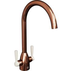 Taps Belfry Kitchen Astoria Twin Lever Monobloc Tap Copper