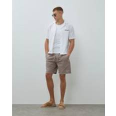 River Island Regular Fit Textured Drawstring Shorts - Brown