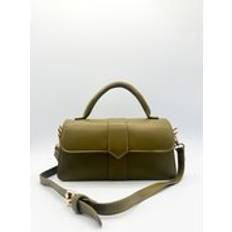 Green Crossbody Bags SVNX Small Crossbody Hard Top Handle Bag - Green