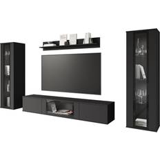 Black Wall Cabinets Metro Lane Faro Unit In Oak Wotan 75" Wall Cabinet