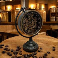 Brown Clocks Buttercup Farm Round Globe L18 x W29 x H43 cm Brown Wall Clock