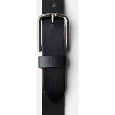 Belts Bershka Thin Faux Leather Belt - Black