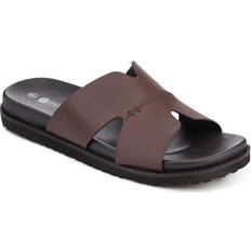 Pavers Shoes Pavers Casual Men's Leather Slide Sandals - Brown