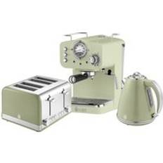 Swan 1.5L Kettle 4 Slice Toaster Espresso Coffee Machine