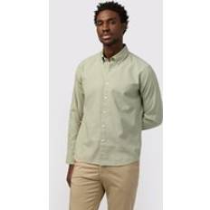Green - Linen Shirts Melka Linen Mens Regular Fit Shirt Long Sleeve - Green