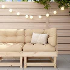 Brown - Wood Outdoor Sofas Berkfield Home Corner with Cushions Solid Wood Pine Brown Outdoor Sofa
