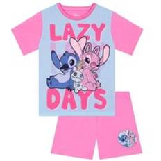 Enfärgade Pyjamasar Lilo & Stitch Lazy Days Short Pyjamas Pink