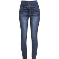 Dame - Lilla Jeans RED by EMP High Waist Denim Jeans - Mørk Blå