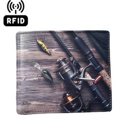 Mala Leather Fishing RFID Printed Wallet - Multi