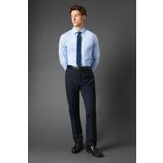 Checkered - Men Trousers & Shorts Burton Slim Fit Windowpane Check Smart Trouser - Navy