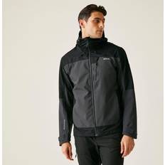 Grey - Hiking Rain Clothes Regatta Highton IV Waterproof Breathable Stretch Jacket - Grey