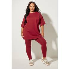 Red Tights & Stay-Ups Yours Curve Berry Red Leggings - Red