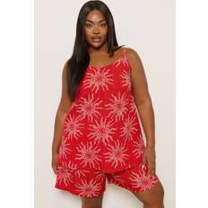 Red Tank Tops Yours Curve Red Sun Print Cami Top - Red