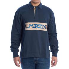 Breathable Polo Shirts La Martina Modern Long Sleeve Over Fit Polo Shirt - Blue