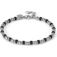 Nomination Unisex Bracelets Nomination Style Sea Edition Lava Stone Beaded Bracelet - Silver