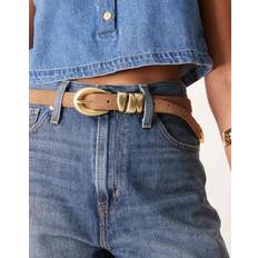 Accessoarer Gina Tricot Tricot-Suede belt-bälten-Beige-XS/S-Dam