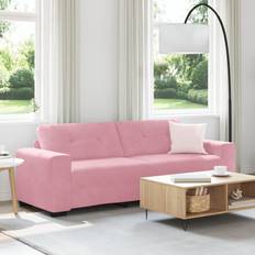 VidaXL Hörnsoffor vidaXL 3-Sitssoffa Rosa 180 cm i Sammet Soffa 3-sits