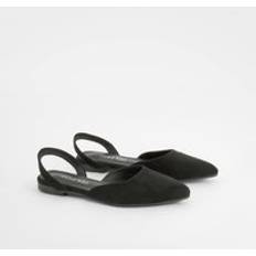Slingback Ballerinas boohoo Slingback Pointed Flats - Black