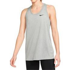 Gråa Linnen Nike Dri-fit Women's Racerback Tank Tum - Gr/Flt Sil