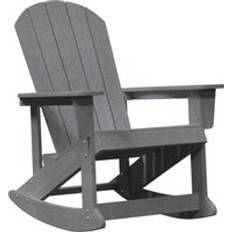Gråa Gungstolar Utemöbler vidaXL Adirondack Gungstol Ljusgrå 73.5x92x90 cm
