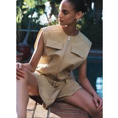 A.L.C. Cal Sleeveless Utility Jacket - Desert Beige