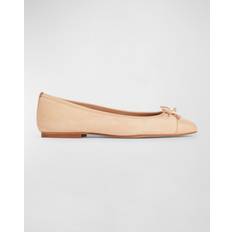 LK Bennett Low Shoes LK Bennett T-almond Kara Patent Toe Suede Ballerina Flats - Nat-almond