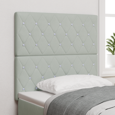 Hoofdeinden vidaXL Hoofdbord Kristallen Knop Tufted Licht Grijs 100 cm