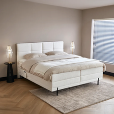 Verstelbare Bedden Beddenscout24 Elektrische Boxspringbed 180x200 cm Wit