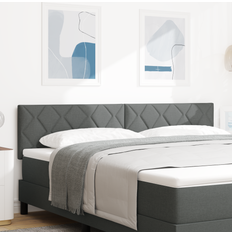 180 cm Sengegavle vidaXL Hovedgavl Diamantblokkedesign Mørkegrå 180 cm Sengegavl 180cm