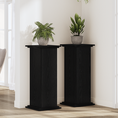 Indoor Plant Stands vidaXL Plant Stand Black Oak 33x33x80 cm