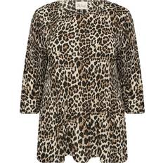 Oversized Bluser Wasabiconcept Curvy Wavanja 1 Bluse Langærmede Bluse - Umbra