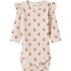 6-9M Bodyer Børnetøj Name It Body Flavo Eve Silver Peony Rib - Græsgrøn/Lyserød