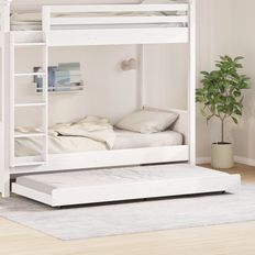 190 cm Rammesenge vidaXL Sengestel Hvid Fyrretræ 90 x 190 cm Enkel Rammeseng