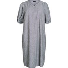 Zizzi Linneklänning vLina Dress - Grön