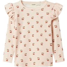Ekologiska Blusar & Tunikor Lil'Atelier Nmflavo Eve Ls Slim Top - Rosa