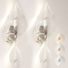 Wall Lamps Homcom LED Lamp 2 Pack Spiral Wall Silver Wall light