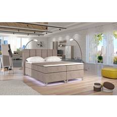 Runkopedot ELTAP Sänky Basilio LED 180x200 cm Beige