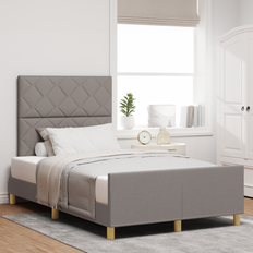 Senge & Madrasser vidaXL Seng i Taupe 120x200 cm Stof Rammeseng