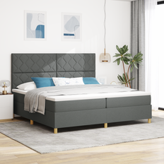 Senge & Madrasser vidaXL Box Spring Seng Med Madras LED 200x200 cm Rammeseng